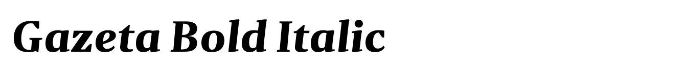 Gazeta Bold Italic